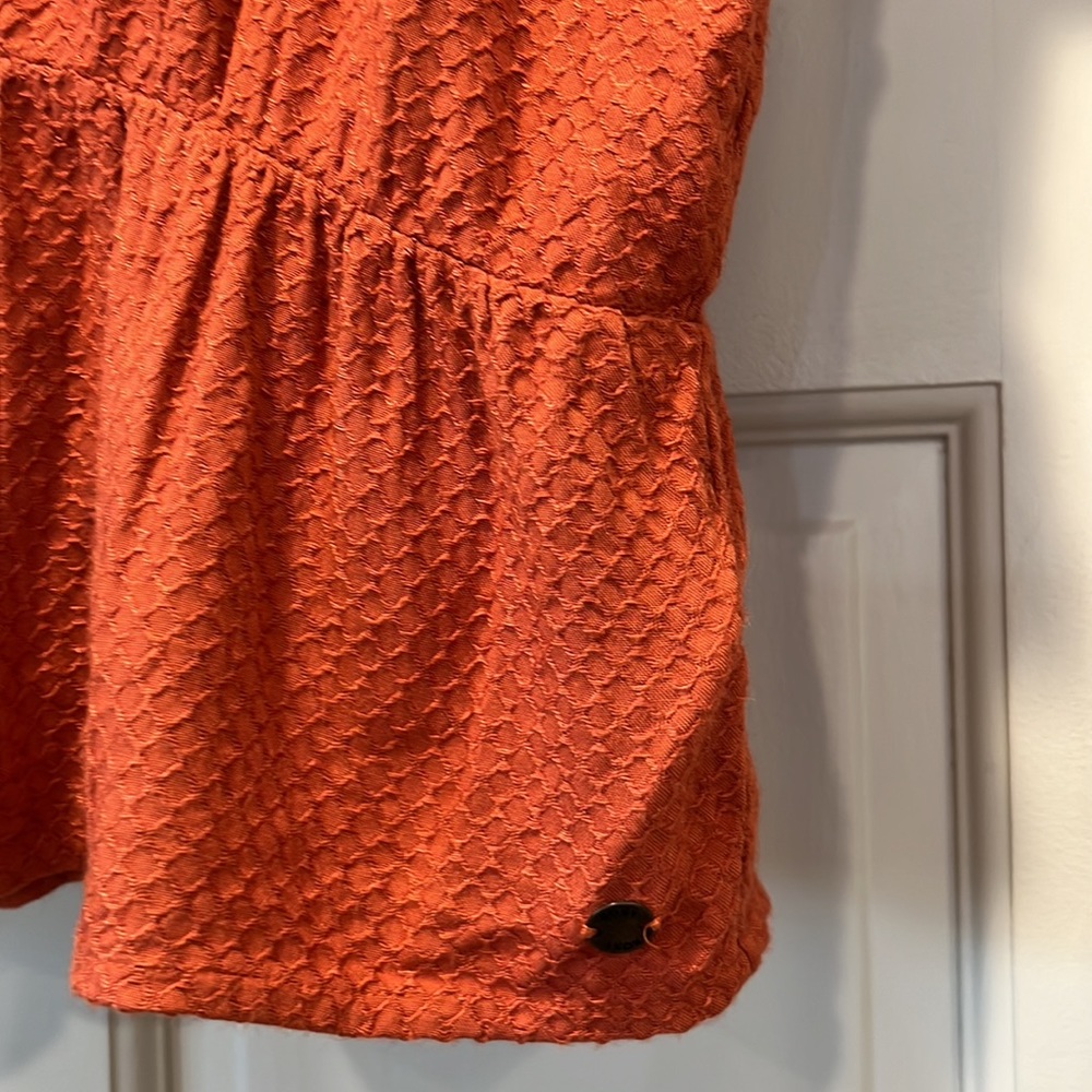 Roxy Rust Color Deep V Cropped Top - image 4